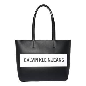Calvin Klein Jeans Nákupní taška  černá / bílá
