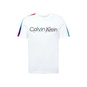 Calvin Klein Tričko 'PRIDE'  offwhite / noční modrá / mix barev