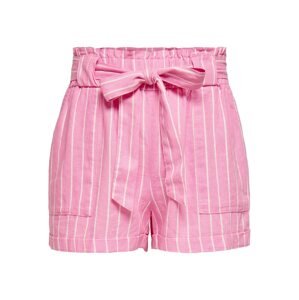 ONLY Kalhoty 'Manhattan'  pink / bílá