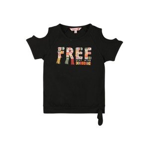 Boboli T-Shirt 'Free Spirit'  černá / bílá / tmavě oranžová / olivová / pastelově zelená