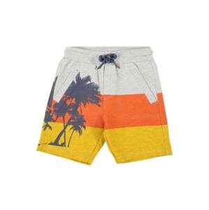 Boboli Kalhoty 'Palmen'  oranžová / námořnická modř / světle šedá / žlutá