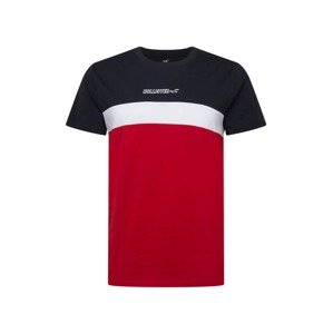 HOLLISTER Tričko červená / černá / bílá