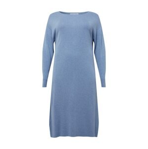 NU-IN Plus Úpletové šaty  modrý melír