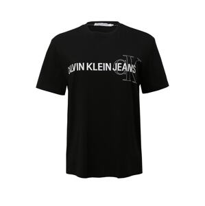 Calvin Klein Jeans Plus Tričko  černá / bílá