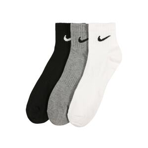 NIKE Sportovní ponožky  šedý melír / černá / bílá