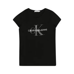 Calvin Klein Jeans Tričko  černá / bílá