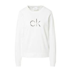 Calvin Klein Mikina  bílá / stříbrná