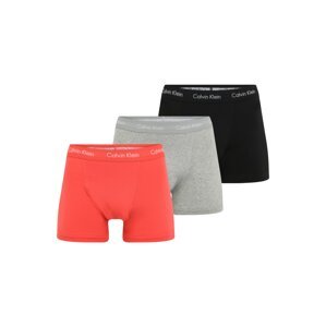 Calvin Klein Underwear Boxerky  černá / bílá / šedý melír / světle červená