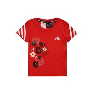ADIDAS PERFORMANCE Funkční tričko  ohnivá červená / bílá / černá