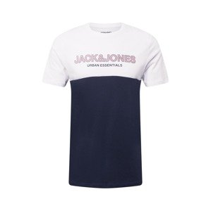 JACK & JONES Tričko  námořnická modř / světle růžová / bílá
