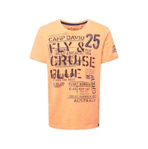 CAMP DAVID Tričko  oranžová / černá