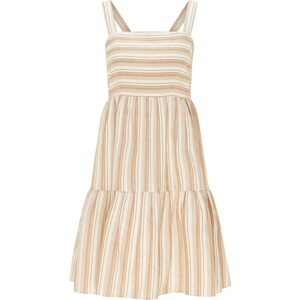 DreiMaster Vintage Letní šaty  béžová / tmavě béžová / bílá