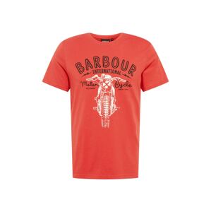 Barbour International Tričko 'Motorbike'  červená / bílá / černá