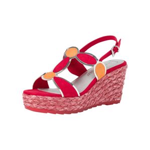 MARCO TOZZI Sandály  oranžová / pink / stříbrná