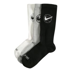 NIKE Sportovní ponožky  černá / šedá / bílá
