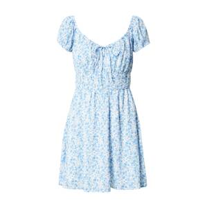 NA-KD Letní šaty  nebeská modř / světlemodrá / bílá