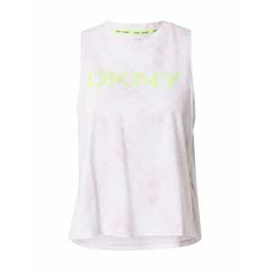 DKNY Performance Sportovní top 'Shibori'  limone / pastelově růžová / bílá
