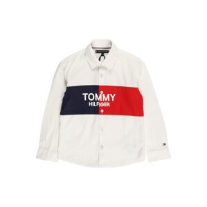 TOMMY HILFIGER Košile  bílá / námořnická modř / světle červená