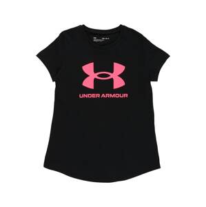 UNDER ARMOUR Funkční tričko  černá / pink