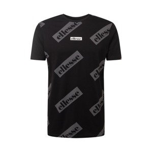 ELLESSE T-Shirt  černá / čedičová šedá / bílá