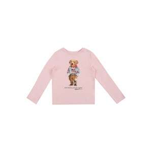 Polo Ralph Lauren Tričko 'BEAR'  světle růžová / koňaková / černá / opálová / brusinková