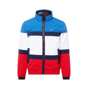 Tommy Jeans Přechodná bunda  ohnivá červená / bílá / královská modrá / námořnická modř