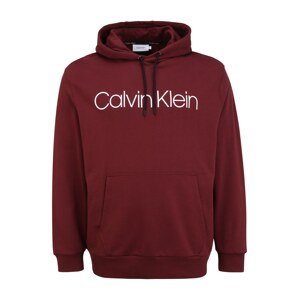 Calvin Klein Big & Tall Mikina  vínově červená / bílá