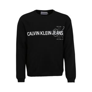 Calvin Klein Jeans Plus Mikina  černá / bílá