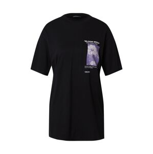 Tally Weijl Oversized tričko  černá / bílá / světle fialová