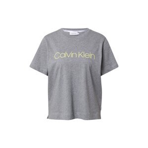Calvin Klein Tričko  šedý melír / limone