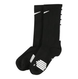 NIKE Sportovní ponožky 'Elite'  černá / bílá