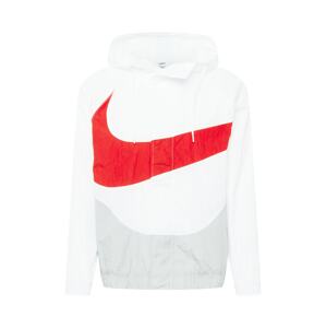 Nike Sportswear Přechodná bunda  bílá / červená / šedá