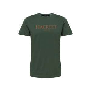Hackett London Tričko  tmavě zelená / hnědá