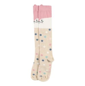 EWERS Ponožky 'Katze'  přírodní bílá / růžová / starobéžová / chladná modrá / tyrkysová