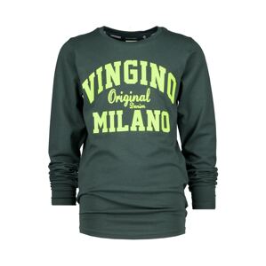 VINGINO Tričko svítivě zelená / tmavě zelená