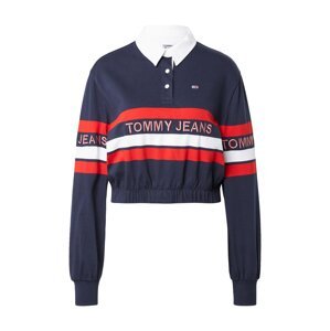 Tommy Jeans Tričko  noční modrá / bílá / červená