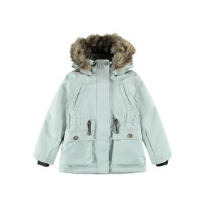 NAME IT Zimní bunda 'Snow10'  pastelová modrá / světlemodrá / hnědý melír