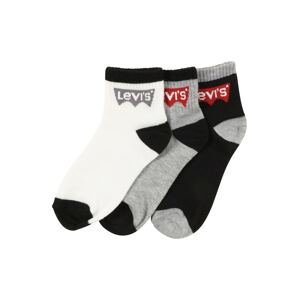 LEVI'S Ponožky  černá / bílá / červená / šedá