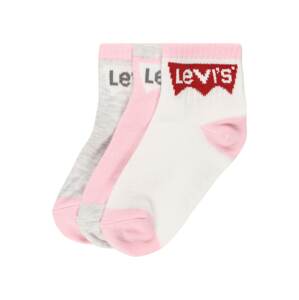 LEVI'S Ponožky  růžová / bílá / šedá / karmínově červené