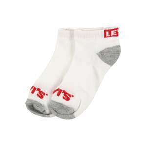 LEVI'S Ponožky  bílá / šedá / červená