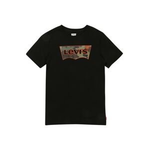 LEVI'S Tričko  černá / oranžová / khaki
