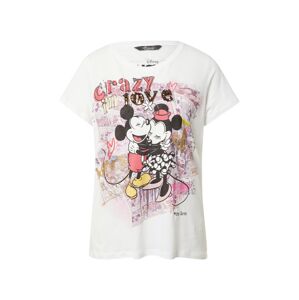 PRINCESS GOES HOLLYWOOD Tričko 'Disney Crazy Love'  bílá / pink / černá / žlutá