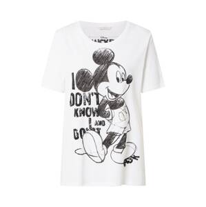 Frogbox Tričko 'Mickey I Dont Know'  bílá / černá