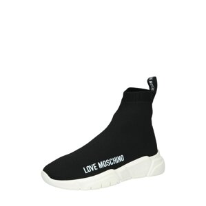 Love Moschino Slip on boty  černá / bílá
