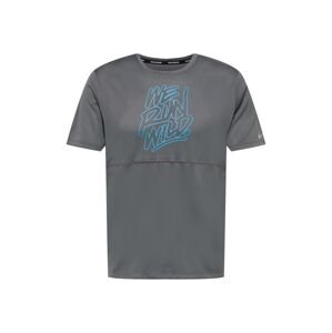 NIKE Funkční tričko 'Wild Run'  šedá / nebeská modř
