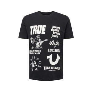 True Religion Tričko  černá / bílá
