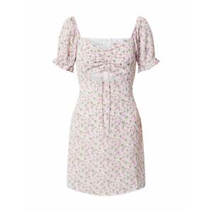 Daisy Street Letní šaty 'MILKMAID'  fuchsiová / bílá / olivová
