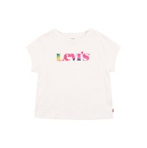 LEVI'S Tričko  bílá / tmavě růžová / tmavě fialová