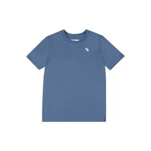 Abercrombie & Fitch Tričko  kouřově modrá / bílá