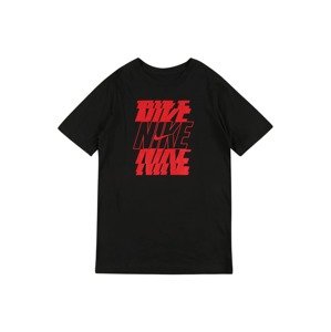 Nike Sportswear Tričko  ohnivá červená / černá